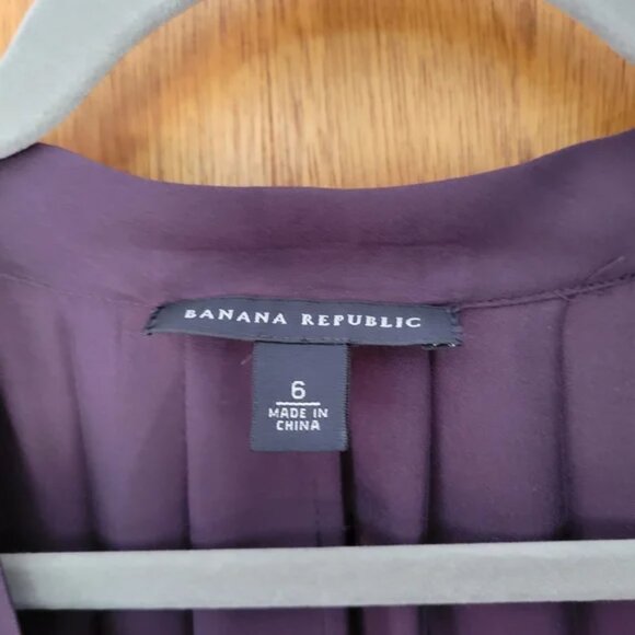 Banana Republic 100% Silk Purple Midi Dress 6 | Wedding Guest - Picture 2 of 4